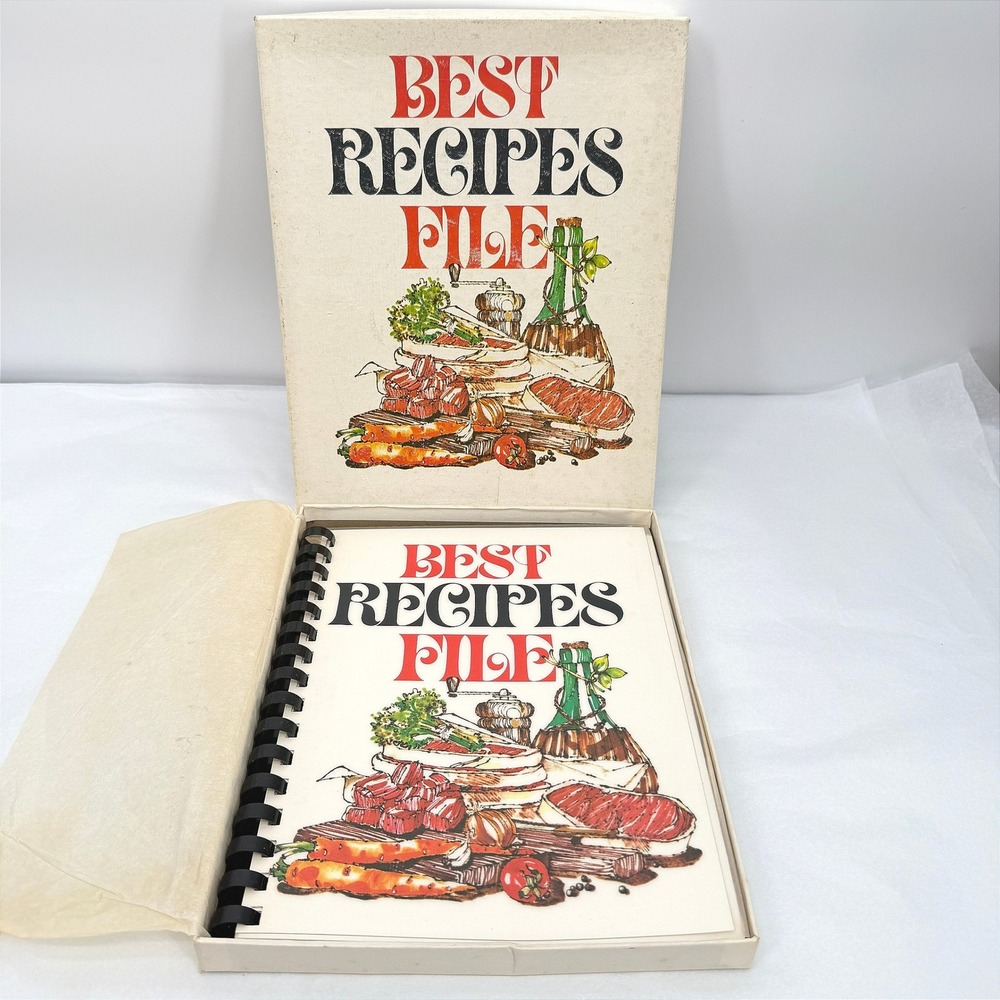 Bright of America Best Recipes File Organizer 1973 VTG Retro Kitchen‎ NOS in Box